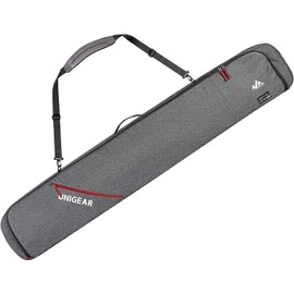 Unigear Snowboard Ski Bag for Air Travel, Reinforced Double Padded Snowboard Bag with 10mm EPE Dense, Water-Resistant and Durable up to 175cm Ski Snowboard Travel Bags for Flying (grey, 155cm)