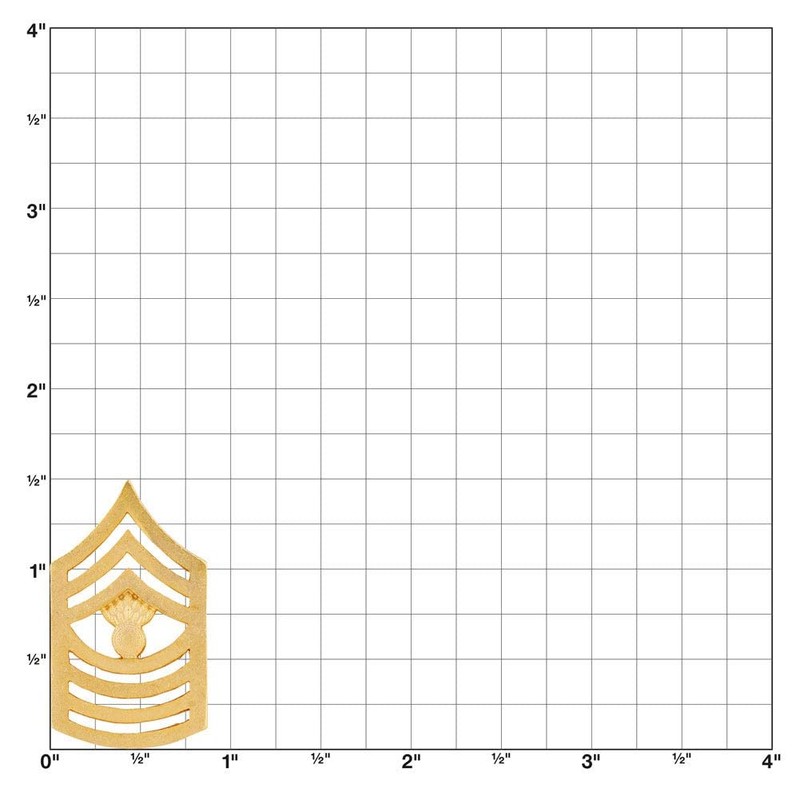 Marine Corps (USMC) chevron Gold MGYSGT Master Gunnery Sergeant E-9