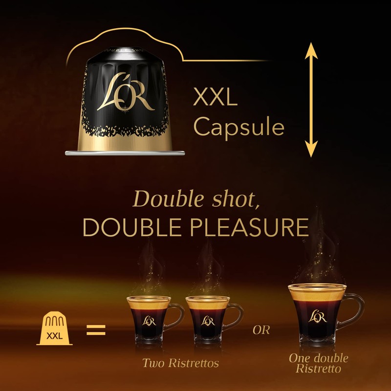 L’OR BARISTA Double Ristretto XXL Aluminium Medium Roast Coffee Capsules