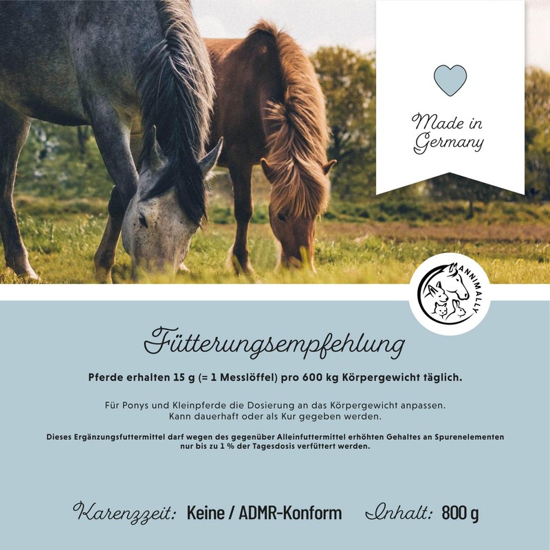 Annimally Selenium, Vitamin E, Lysine Powder for Horses, 800 g,