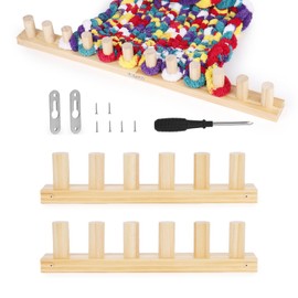 Reessy Chunky Knitting Blanket Loom – Wooden Knitting Loom Kit for Chunky Yarn with Assembly Tools & Bonus Extra Panel Included – 27” Knitting Loom for Blankets, Afghan, Throws, Thick Yarn