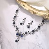 BriLove Women's Wedding Jewellery Set Vine Leaf Cluster Flower Crystal