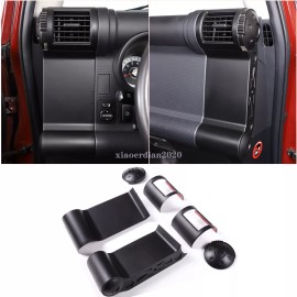 encar88_8 Matte Black ABS Side Air Vent Outlet Cover Trim For Toyota FJ Cruiser 2007-21 US