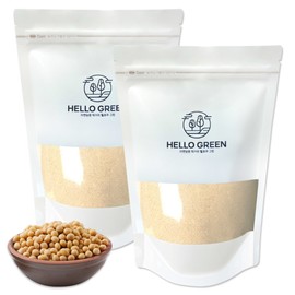 Hello Green Domestic Roasted White Soybean Powder 500gX2 (Pack) Total 1kg Low-Temperature Roasted Soybean Powder / 헬로우그린 국내산 볶은 백태 가루 500gX2(팩) 총1kg 저온 로스팅 볶은 콩가루
