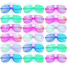 Hxezoc 15 Pack Light Up Glasses Glow in The Dark LED Glasses, 80s 90s Party Favors Plastic Glasses For Kids Adults Neon Party Sunglasses, Birthday Wedding Concerts Carnival School Party Supplies