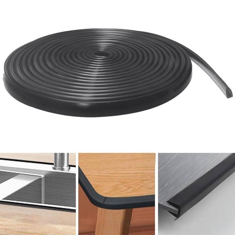 WZERHO Rubber Edging Strip - Black Plastic Trim Seal Grommet