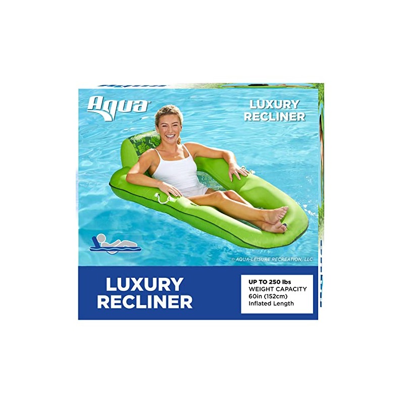 Aqua LEISURE Luxury Water Lounge, X-Large, Inflatable Pool Float with