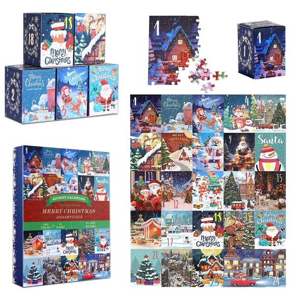 Ajuanbazha Puzzle Advent Calendar 2024, Nativity Scene Puzzle, 1008 Pieces,