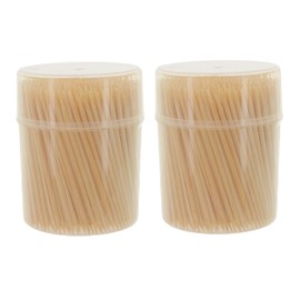 MIJOMA Premium Toothpicks Dental Wood Cocktail Picks Made of Untreated Wood, Perfect for Daily Use, for Dental Hygiene, Appetizing, Crafts (2 x 500 Pieces in Round Tin)