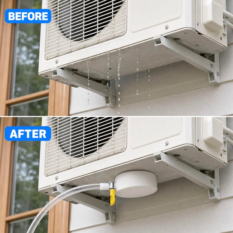 JANLOVE Magnetic Window AC Drain Kit, Air Conditioner Drain Hose