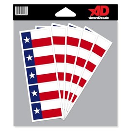 Texas State Flag Sticker Decal for Helmets (Football, Baseball, Softball, Hockey, Lacrosse, Etc.) 50 Stickers The Original Award Decals Premium 20mil Thick Helmet Decals Made in The USA Since 1976