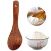 Honbay 2PCS Wooden Rice Paddle Wood Spoons Nonstick Heat Resistance