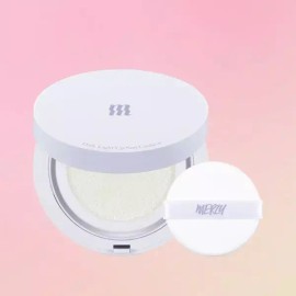 Merzy 머지 선쿠션 톤업 촉촉 쿨링 저자극 데일리 라이트 업 SPF50 MNS Mujir Sun Cushion Tone-Up Moisturizing Cooling Low Irritation Daily Light Up SPF50 MNS [Single item]