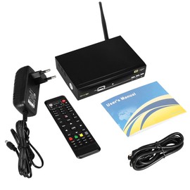 Portable Full HD 1080P DVB S2 Digital Satellite TV Receiver Support PVr  USB WiFi Dongle