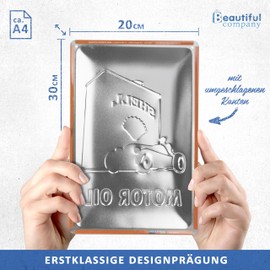 BC Tin Sign Retro 20 x 30 cm Shell Motor Oil Vintage Decoration Metal Design as a Gift Idea for Car Fans