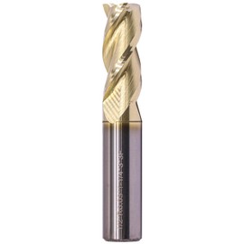 Solid Carbide Corner Radius End Mill for Aluminum - ZRN Coated, 37 Degree Helix- .030" Corner Radius, 3 Flute, 1/2" Cutting Diameter, 1/2" Shank Diameter, 1-1/4" Length of Cut, 3" Overall Length