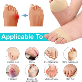 Metatarsal Pad S (EU 35-40), Comfortable Metatarsal Pad with Soft, Breathable Lycra Fabric, Forefoot Pad for Men and Women