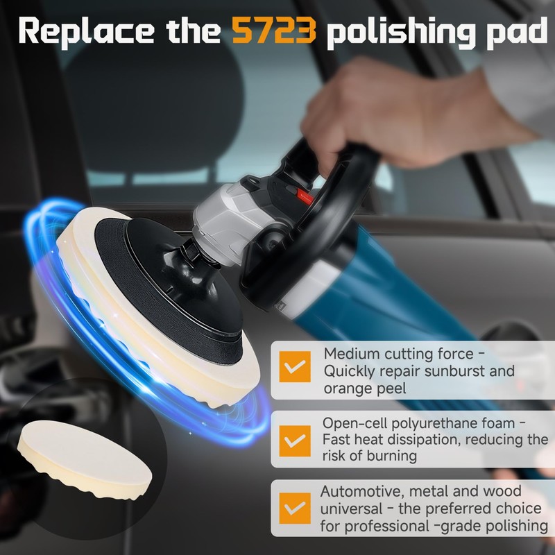 𝐔𝐩𝐠𝐫𝐚𝐝𝐞𝐝 Polishing Pad-8 Inch for 7" Backing Plates –Replace for