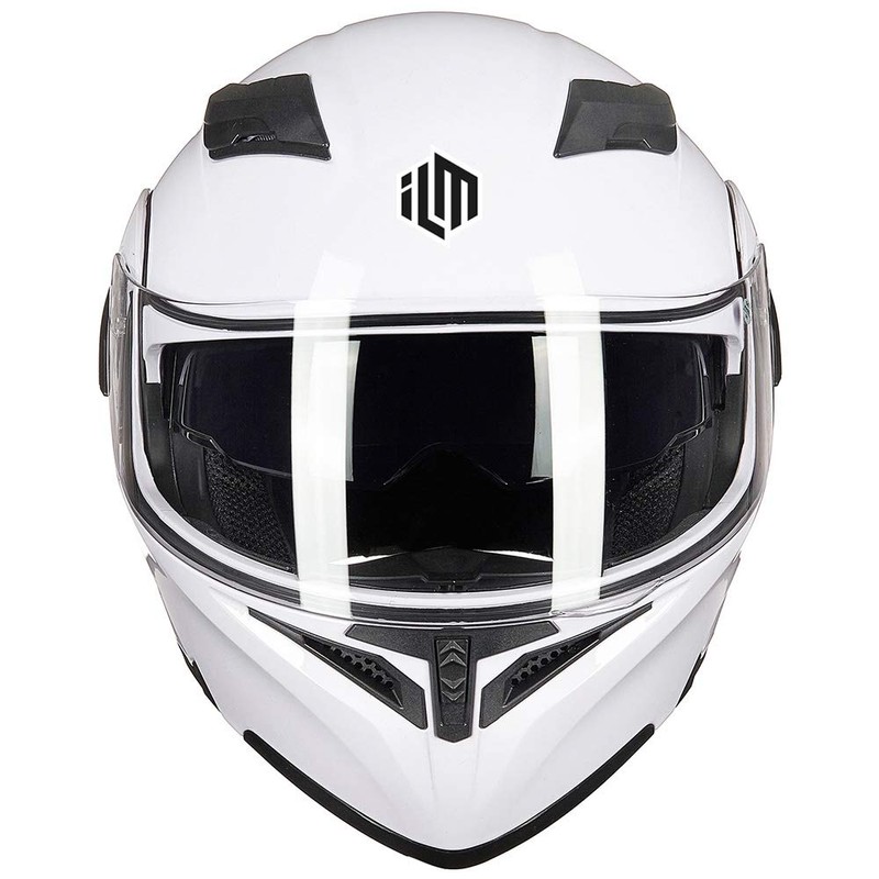 ILM Motorcycle Dual Visor Flip up Modular Full Face Helmet