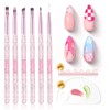 Beetles Gel Polish Nail Art Brushes Set - 6 Pcs