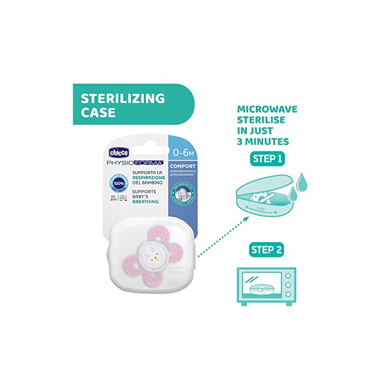 Chicco Chupón Physio Comfort, 0 a 6 Meses, color Rosa