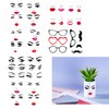 6 Sheets Face Stickers for Crafts, Funny Eyes Eyebrows Nose