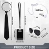 Graplan 5 PCS Agent Costume Accessories Set, Security Guard Accessories,