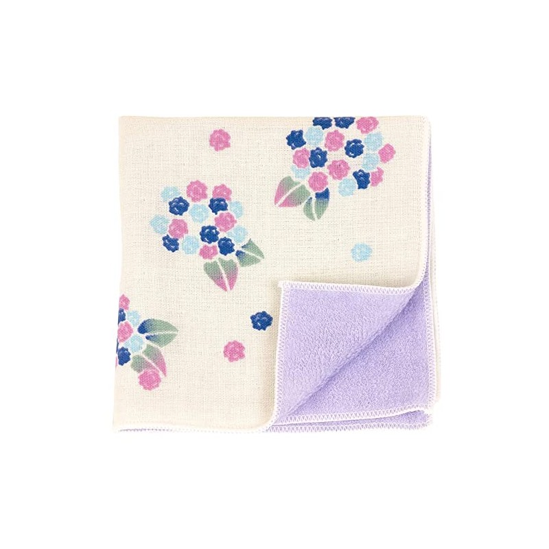 Wataol Semi Wash (Towel Handkerchief) Hydrangea Murasaki