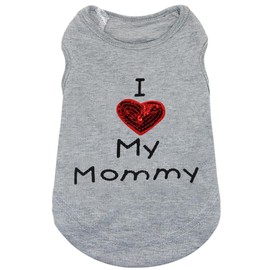 I Love My Mom and Dad Small Dog Shirt - Puppy T-Shirt for Small Dogs - Mommy and Daddy Clothes