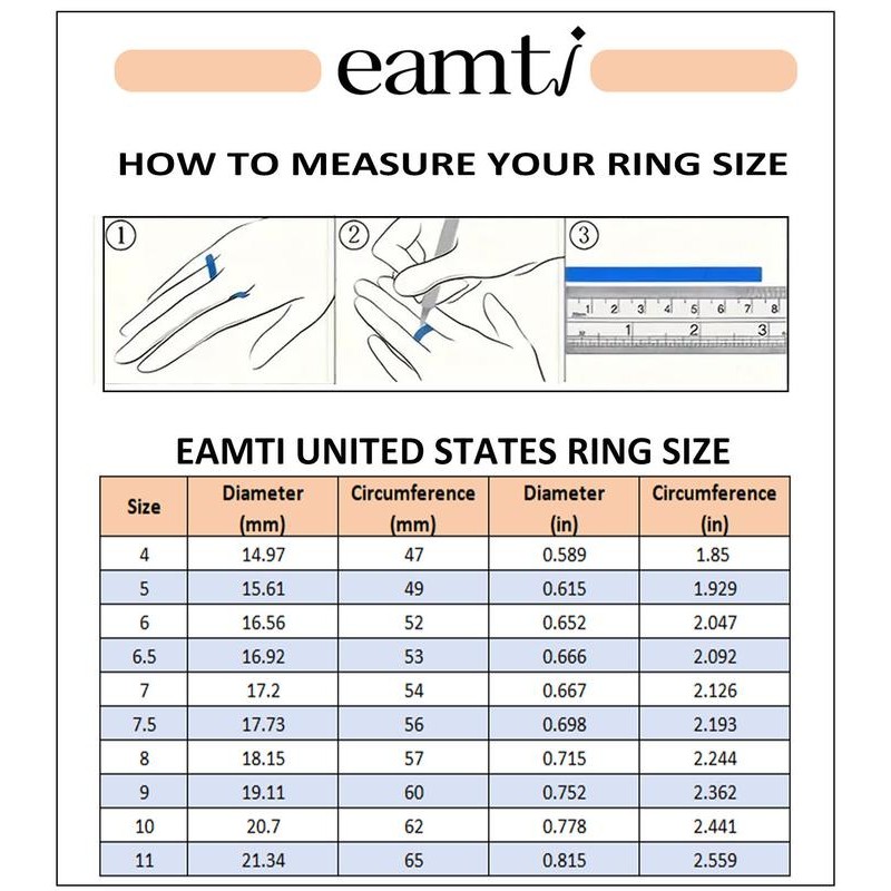 EAMTI 3CT 925 Sterling Silver Engagement Rings Radiant Cut Solitaire