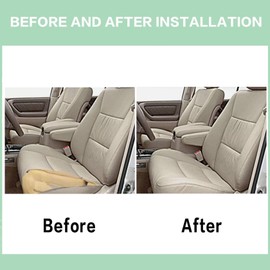 FZJDSD Ivory Tan Driver & Passenger Bottom Microfiber Leather Seat Covers Compatible with Toyota Land Cruiser 1998 1999 2000 2001 2002 2003 2004 2005 2006 2007