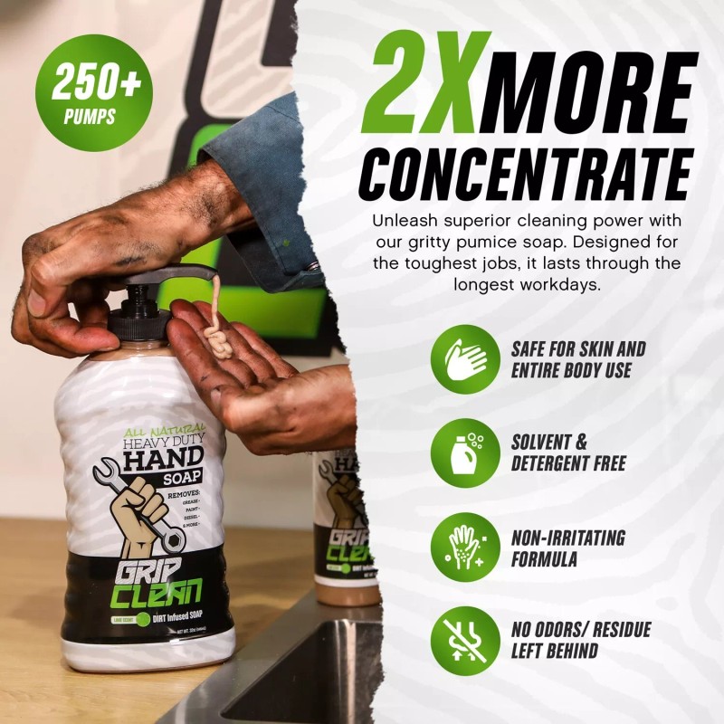 Grip Clean | Heavy Duty Mechanic Soap Hand Cleaner -