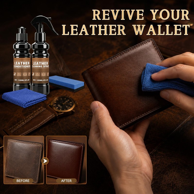 Nozerix Leather Cleaner and Conditioner, Leather Cleaning Kit, Leather Conditioner,