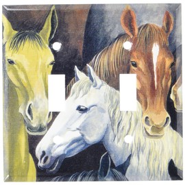 Art Plates - Horses Switch Plate - Double Toggle