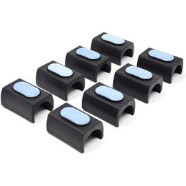 Design61 PTFE Set of 8 Gliders for Chairs Cantilever Chair Glides Diameter 18-20 mm Furniture Gliders Clamp Shell Gliders