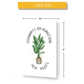 ATTLVV Funny New Home Card, Moving House Gifts, Housewarming Cards, New Apartment Card,Congrts On Planting New Roots