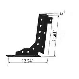 TIOYAR Tacoma Rear Bed Channel Stiffener Support Brackets Compatible with Toyota Tacoma 05-22 2nd and 3rd Gen