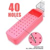 Nail Drill Bits Holder,40-Hole Nail Tool Organizer | Transparent Lid