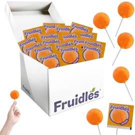 600 Orange Lollipops Candy Suckers for Kids, Perfect for Gifting, Parties, Events,10 Gram Lollipops (600-Pack)