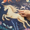 6ft Round Rug Washable Kids Rug Whimsical Playroom, Navy Blue