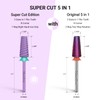 MelodySusie Super Cut Edition 5 in 1 Nail Drill Bits,