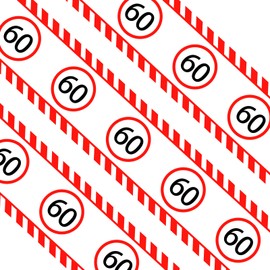 Premium Birthday Barrier Tape, Unique Traffic Sign Decoration, 20 m Length, Ideal for Party Decoration and Gifts (Men & Woman) (60)