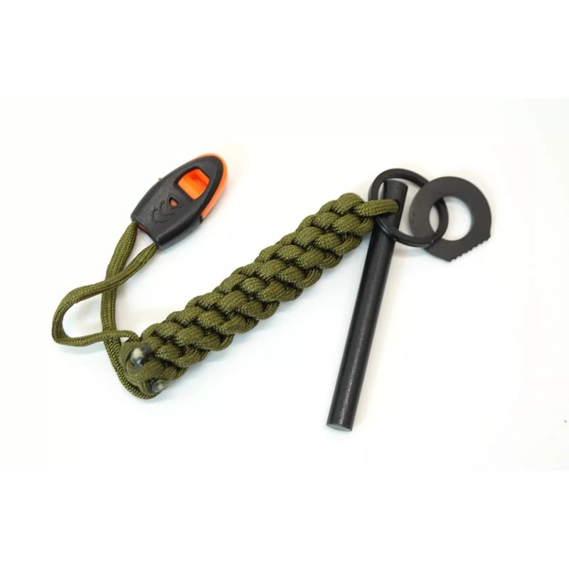 Army Military Style Ferro Rod Fire Starter Magnesium Rod With