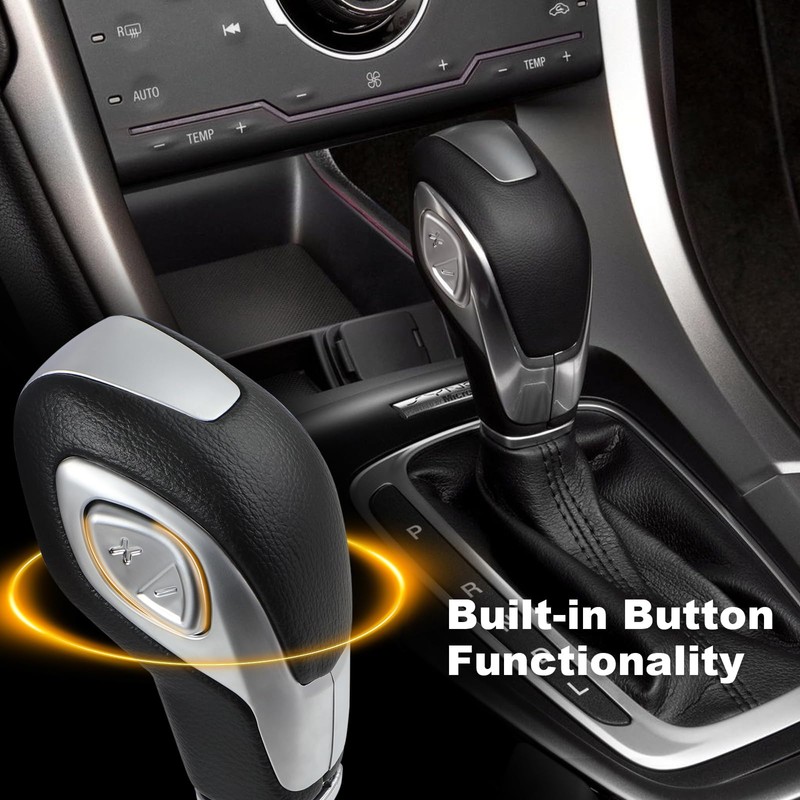 KAKSEY Automatic Gear Shift Knob Handle w/Button Compatible with Ford