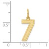 BillyTheTree Jewelry 14K Yellow Gold Medium Satin Number 7 Charm