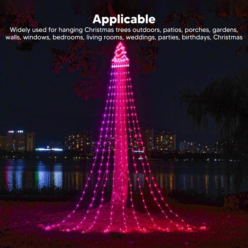 Christmas Waterfall Lights 305 LED 9 Strings 10 Modes Christmas