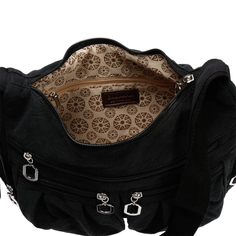 Christian Wippermann Women's Canvas Shoulder Bag, black, shoulder bag