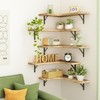 Fixwal Floating Shelves for Wall, Rustic Wood Wall Mounted Corner
