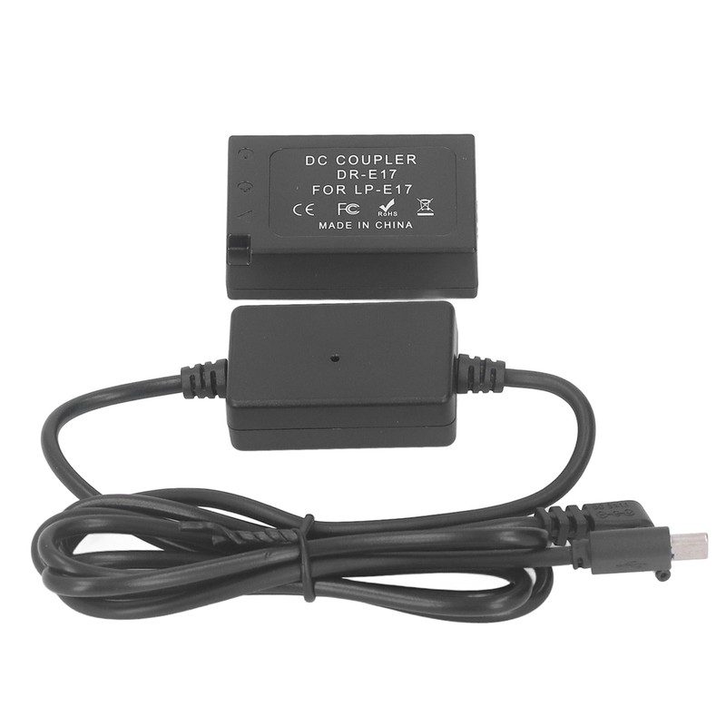 LP E17 Dummy Battery DR E17 DC Coupler with Type