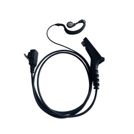 Kanmaster Earpiece and Microphone Headset for Motorola XPR 6350, 6550, 6300, 6580, 7550, 7350, 7580, 7380, APX 6000, 7000, 8000 Two-Way Radios - Wired - Black